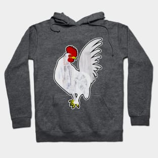 White rooster Hoodie